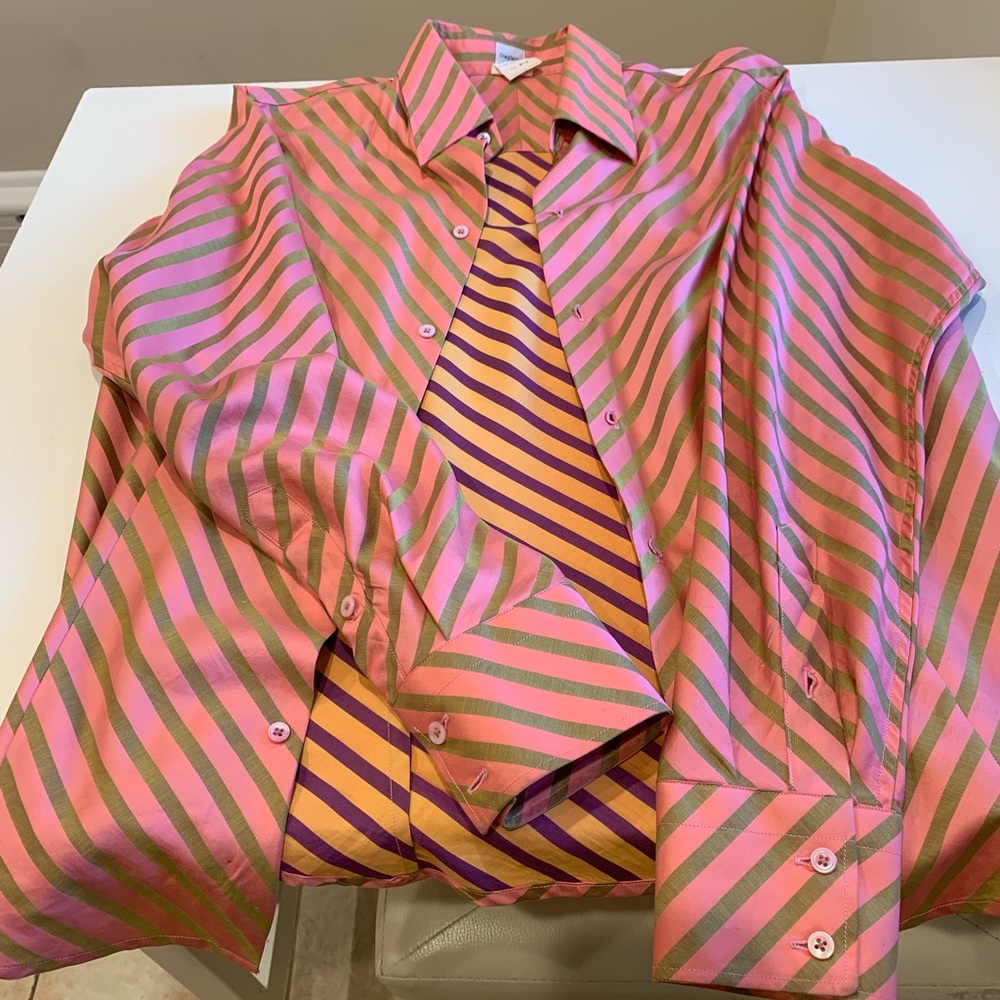 Beautiful, Orange and Pink, Button Down, Craig Taylor Shirt